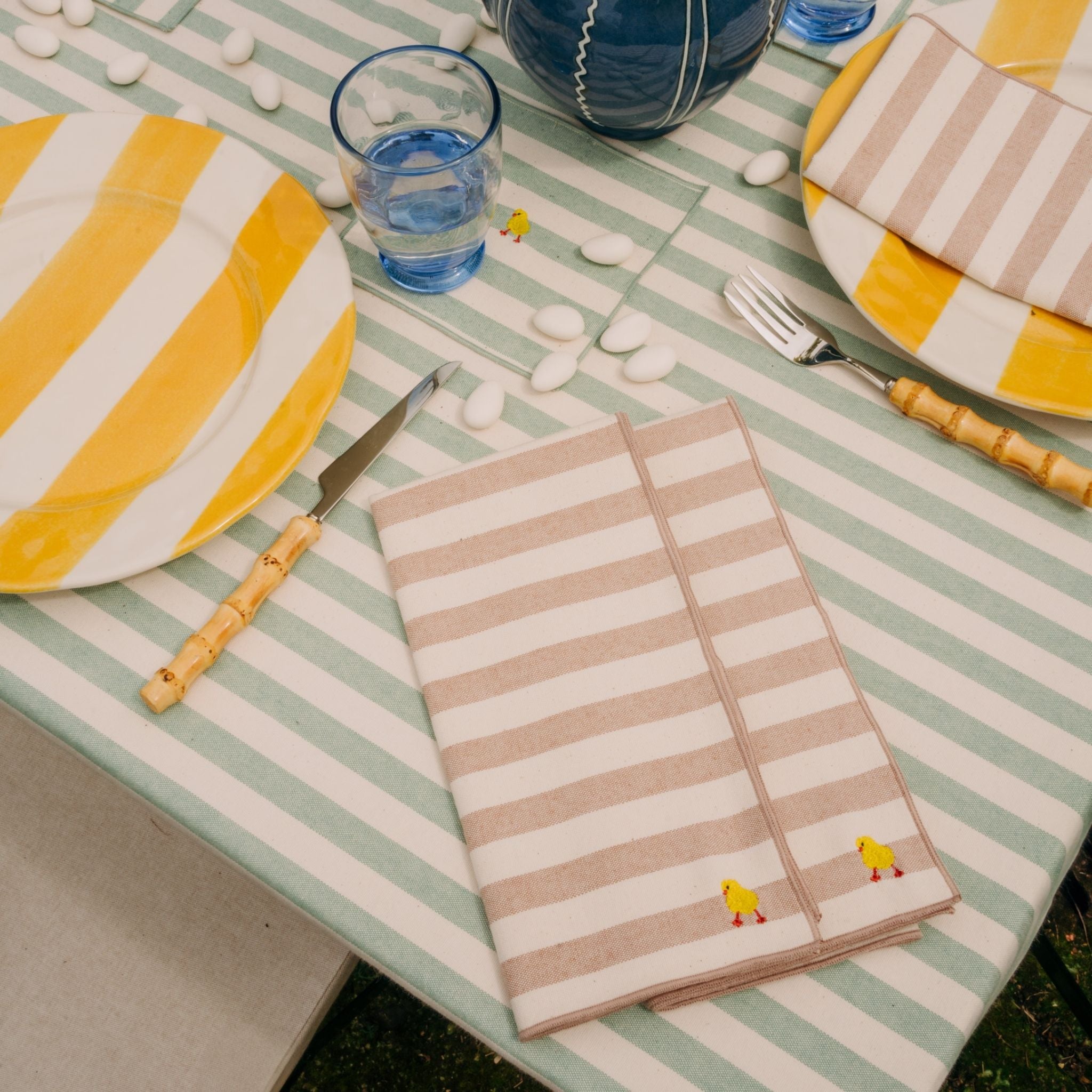 Guadanapos Barra com bordado de Páscoa