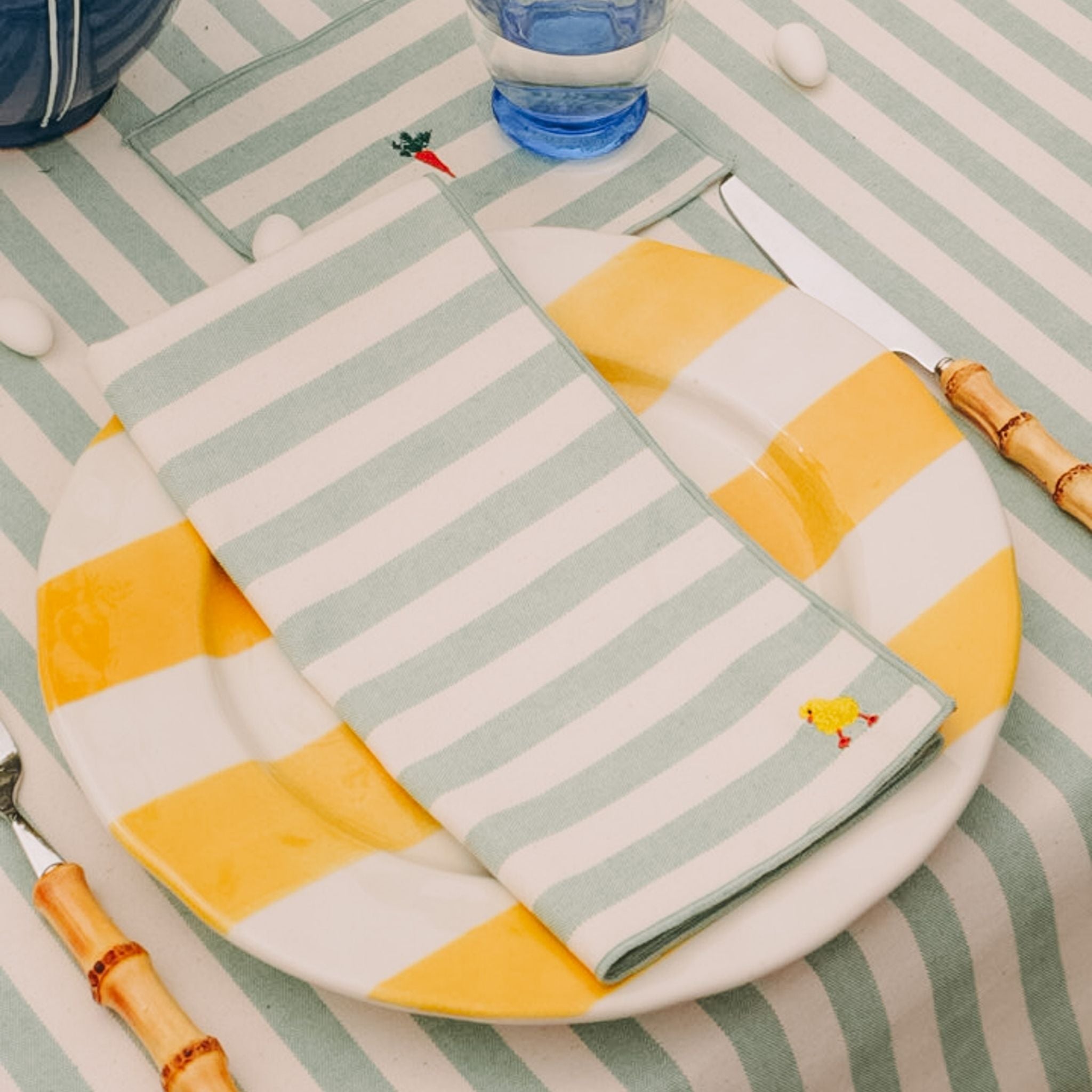 Guadanapos Barra com bordado de Páscoa