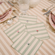 Barra napkin with flower embroidery