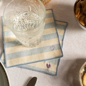 Guardanapos Barra com bordado de coração