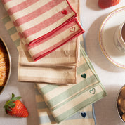 Guardanapos Barra com bordado de coração