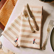 Barra napkin with retro sportsmen