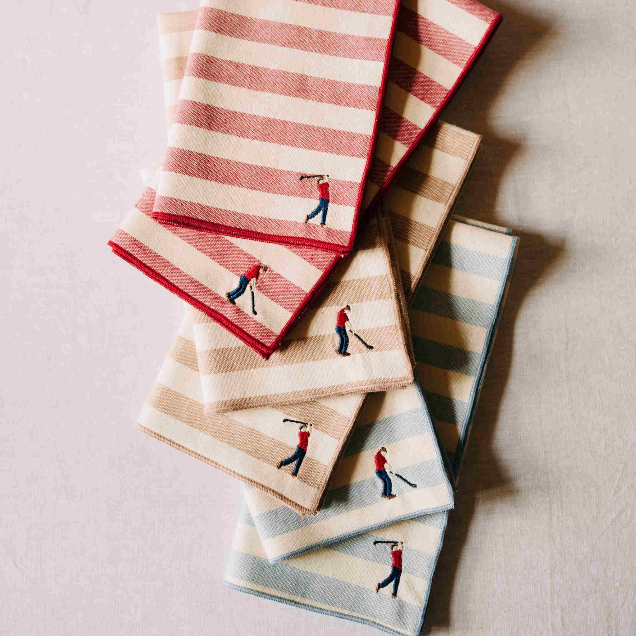 Barra napkin with retro sportsmen