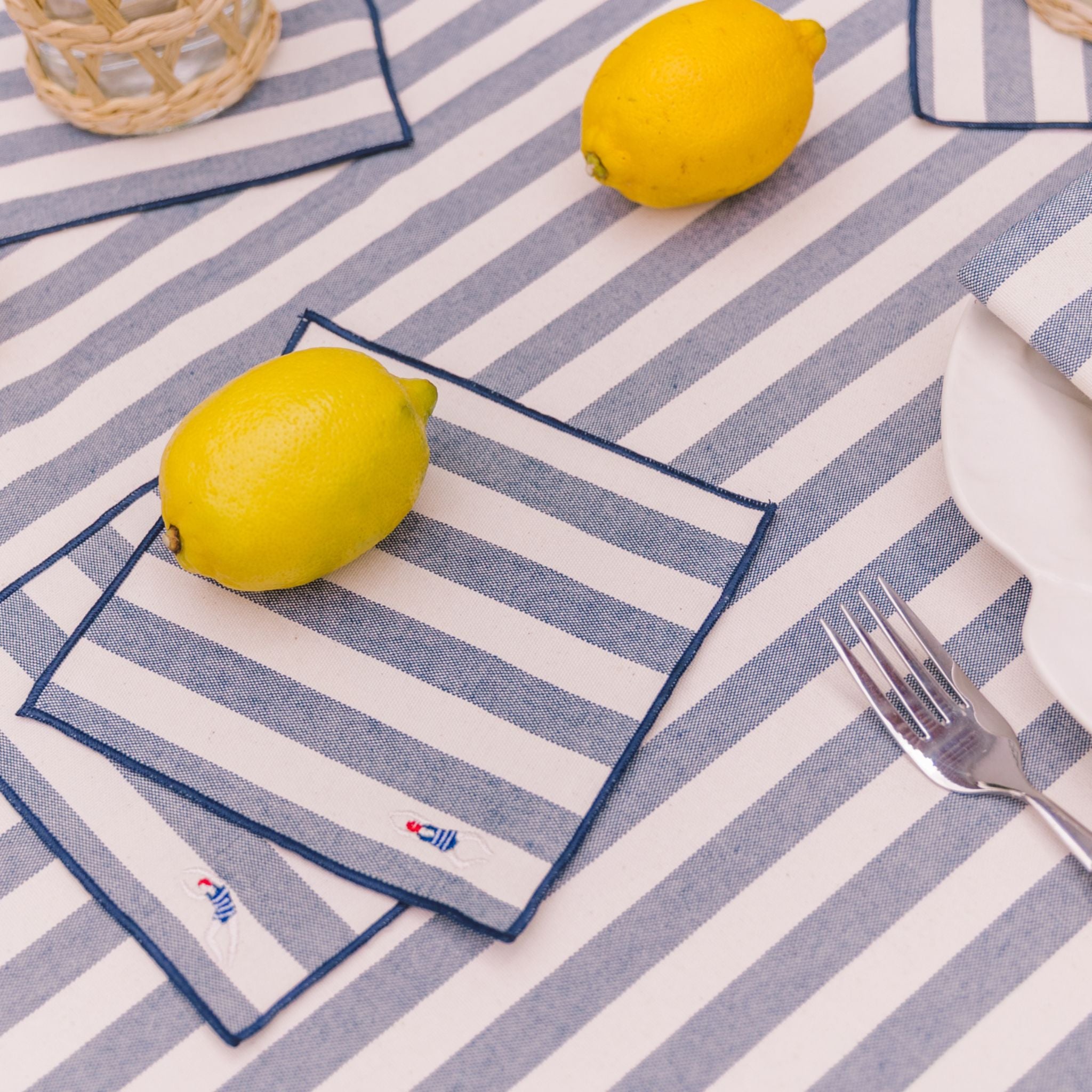 Barra Napkins with summer embroidery