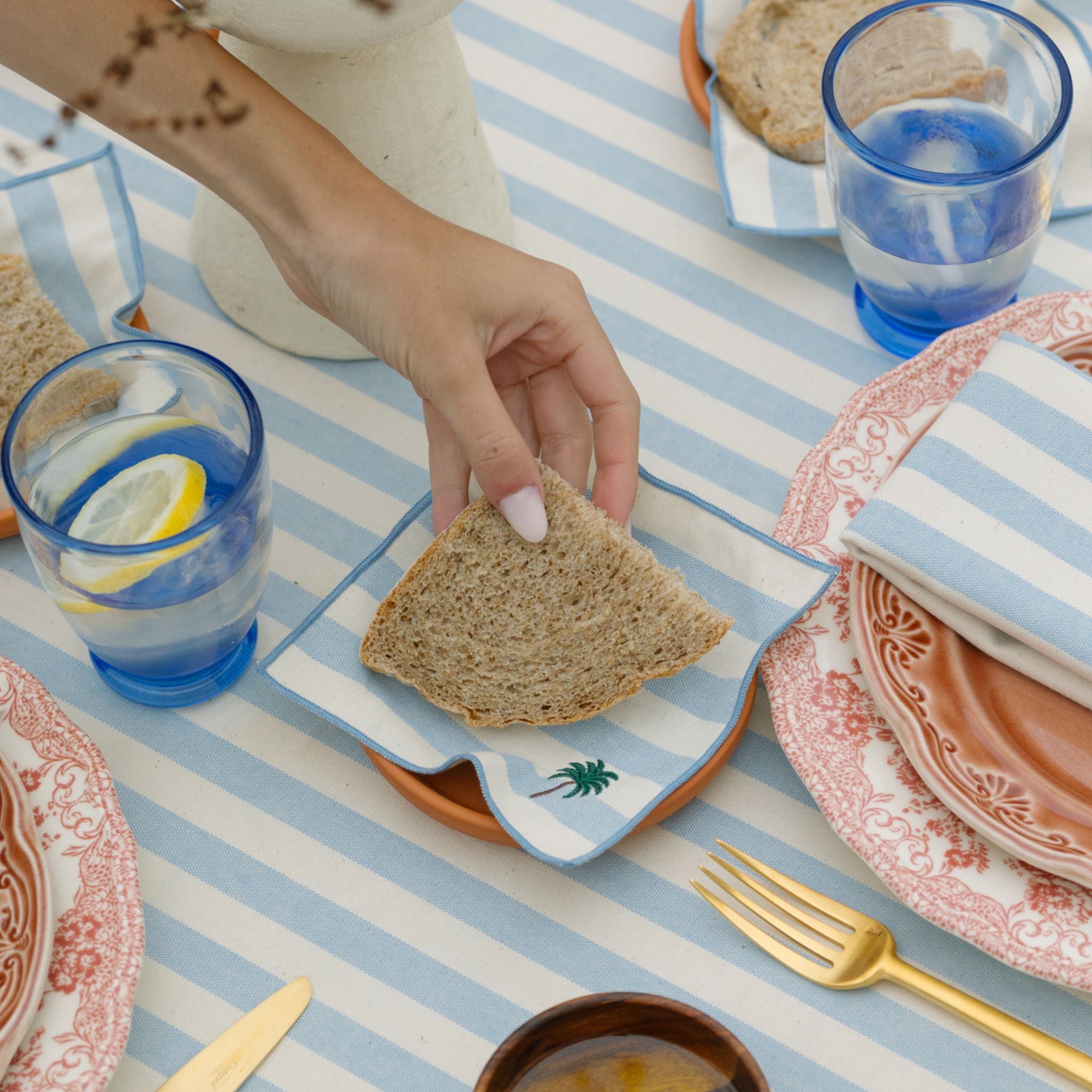 Barra Napkins with summer embroidery