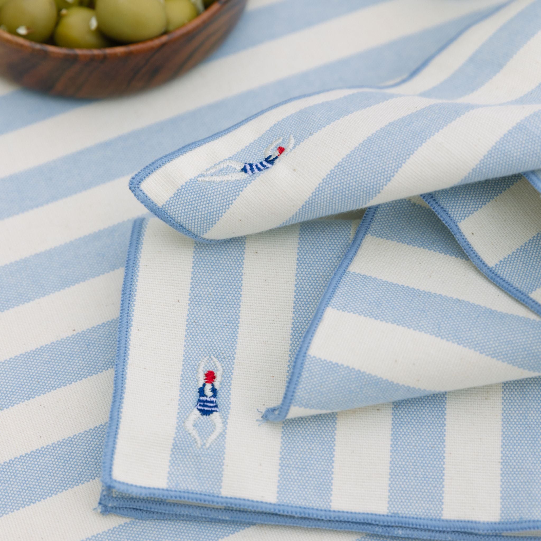 Barra Napkins with summer embroidery