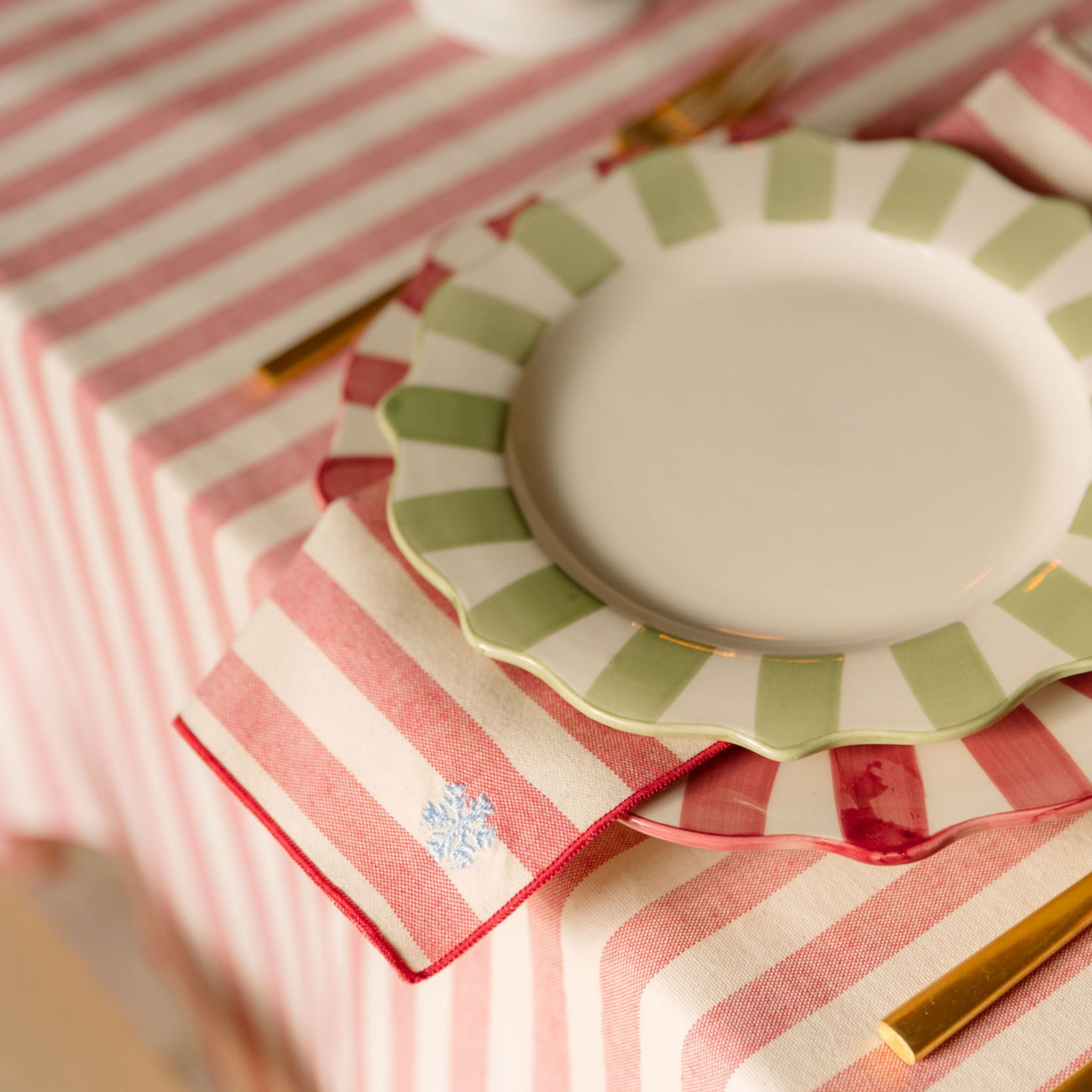 Guardanapo Barra com bordado de Natal