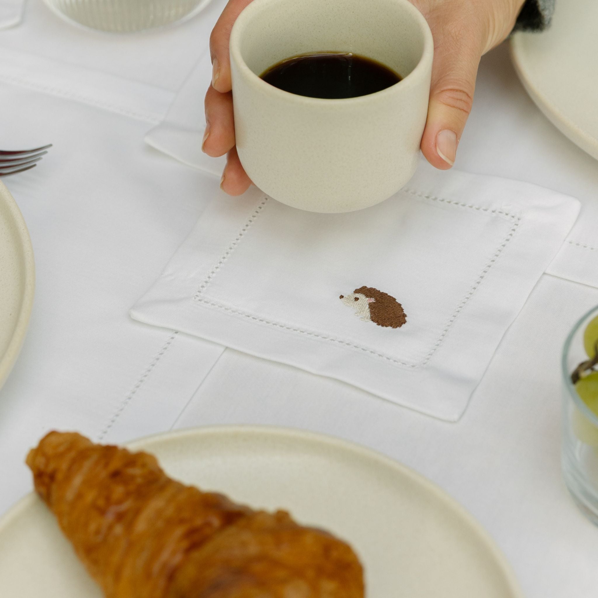 Guardanapo Mafra algodão com bordado de Outono