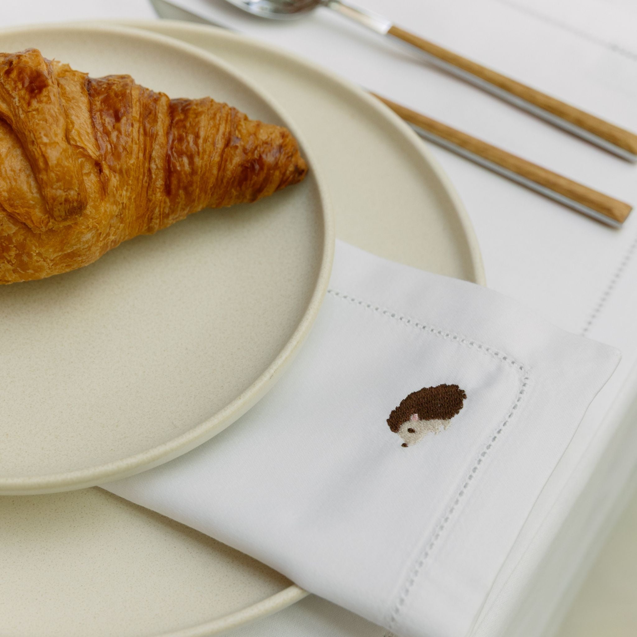 Guardanapo Mafra algodão com bordado de Outono