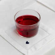 Guardanapos Mafra algodão com bordados de coração