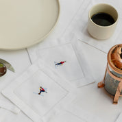 Mafra cotton napkins with retro skiers