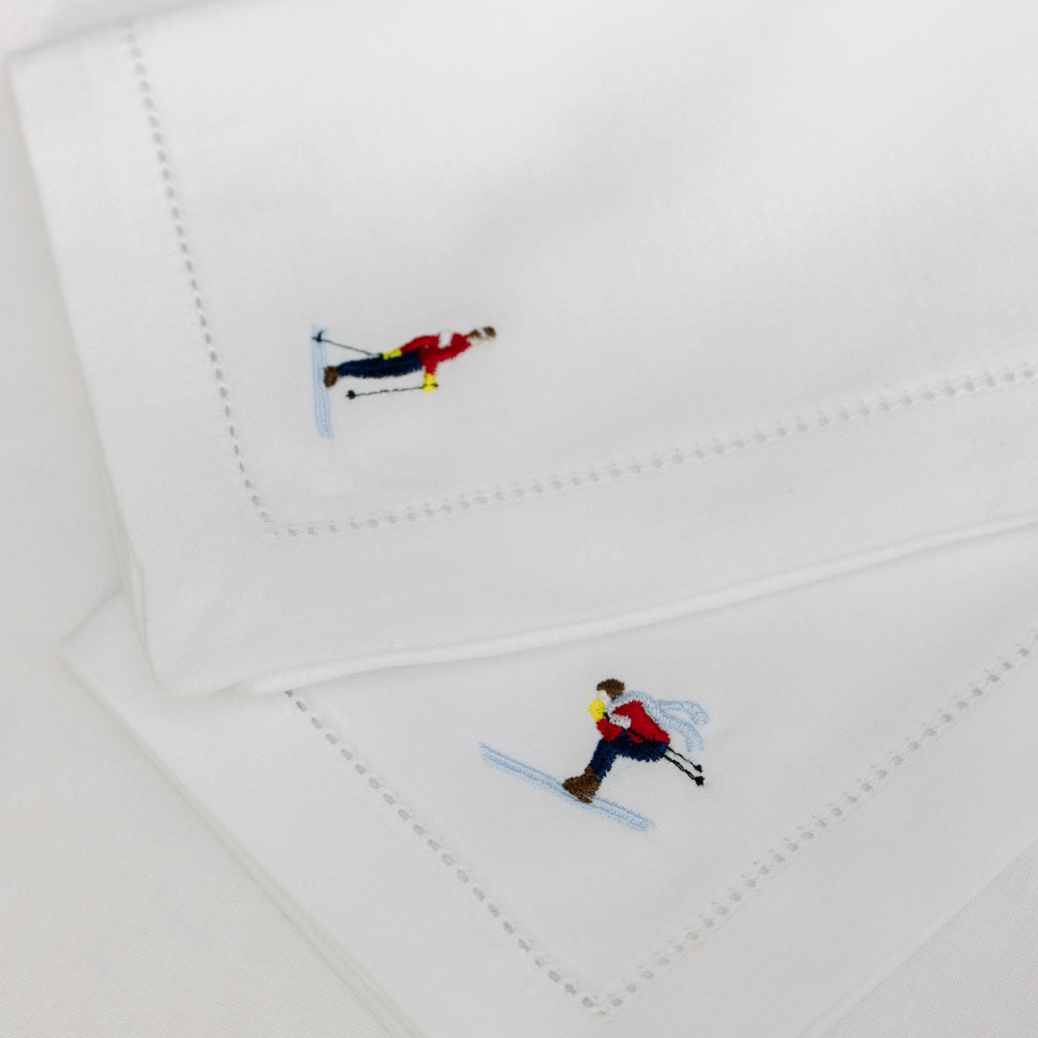 Mafra cotton napkins with retro skiers