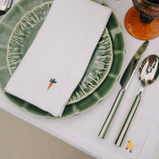 Guardanapos e individuais Mafra linho com bordado de Páscoa