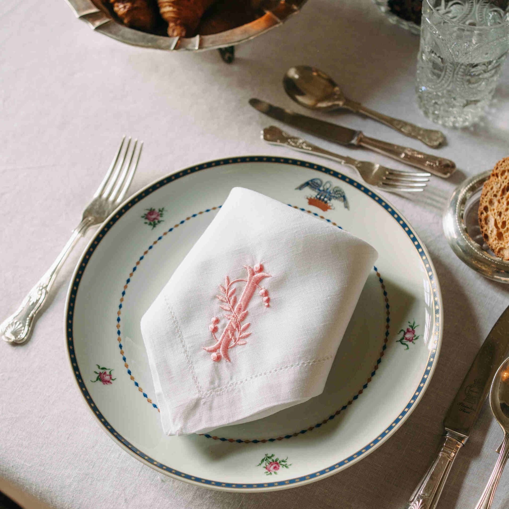 Guardanapos Mafra linho com letra bordada (Pack de 2)