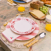 Ecru Nazaré napkins with fruit embroidery