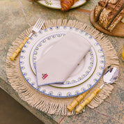 Ecru Nazaré napkins with summer embroidery
