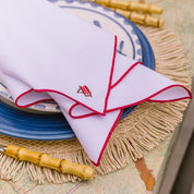 White Nazaré napkins with summer embroidery