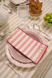 Barra napkin with flower embroidery