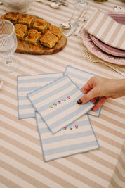 Barra napkin with flower embroidery