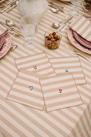 Barra napkin with flower embroidery