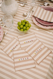Barra napkin with flower embroidery