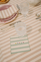Barra napkin with flower embroidery