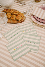 Barra napkin with flower embroidery