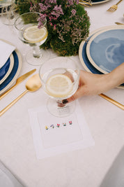 Servilletas y individuales Mafra con bordado de flores