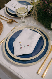 Servilletas y individuales Mafra con bordado de flores