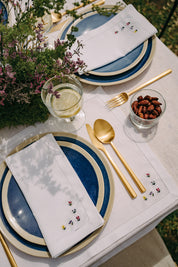Servilletas y individuales Mafra con bordado de flores