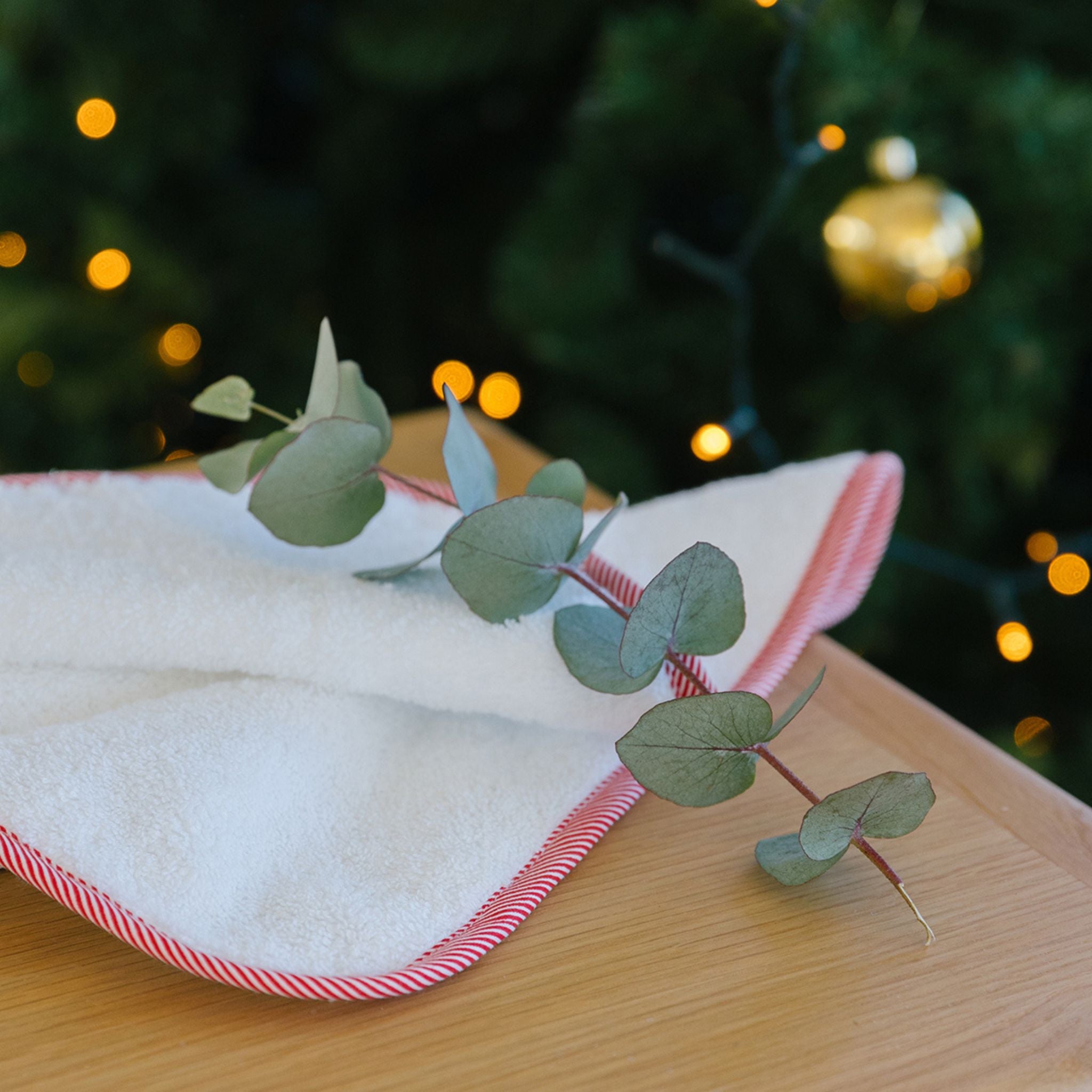 Candy cane face towel