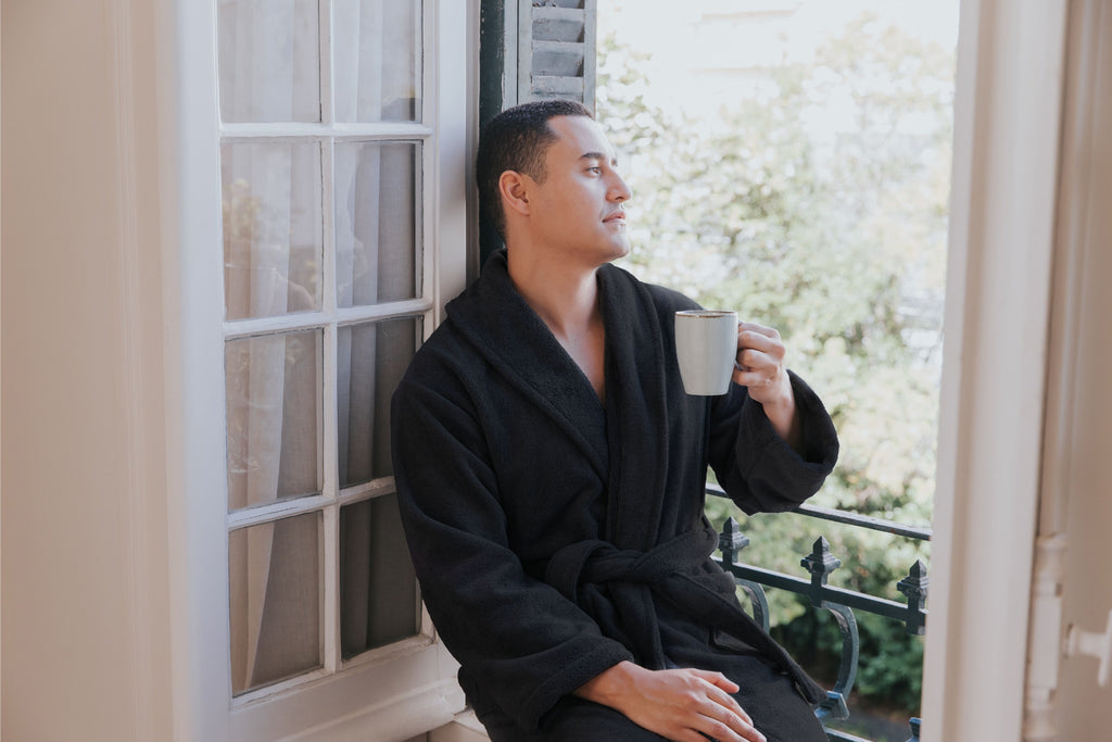 Caviar black bathrobe - Torres Novas
