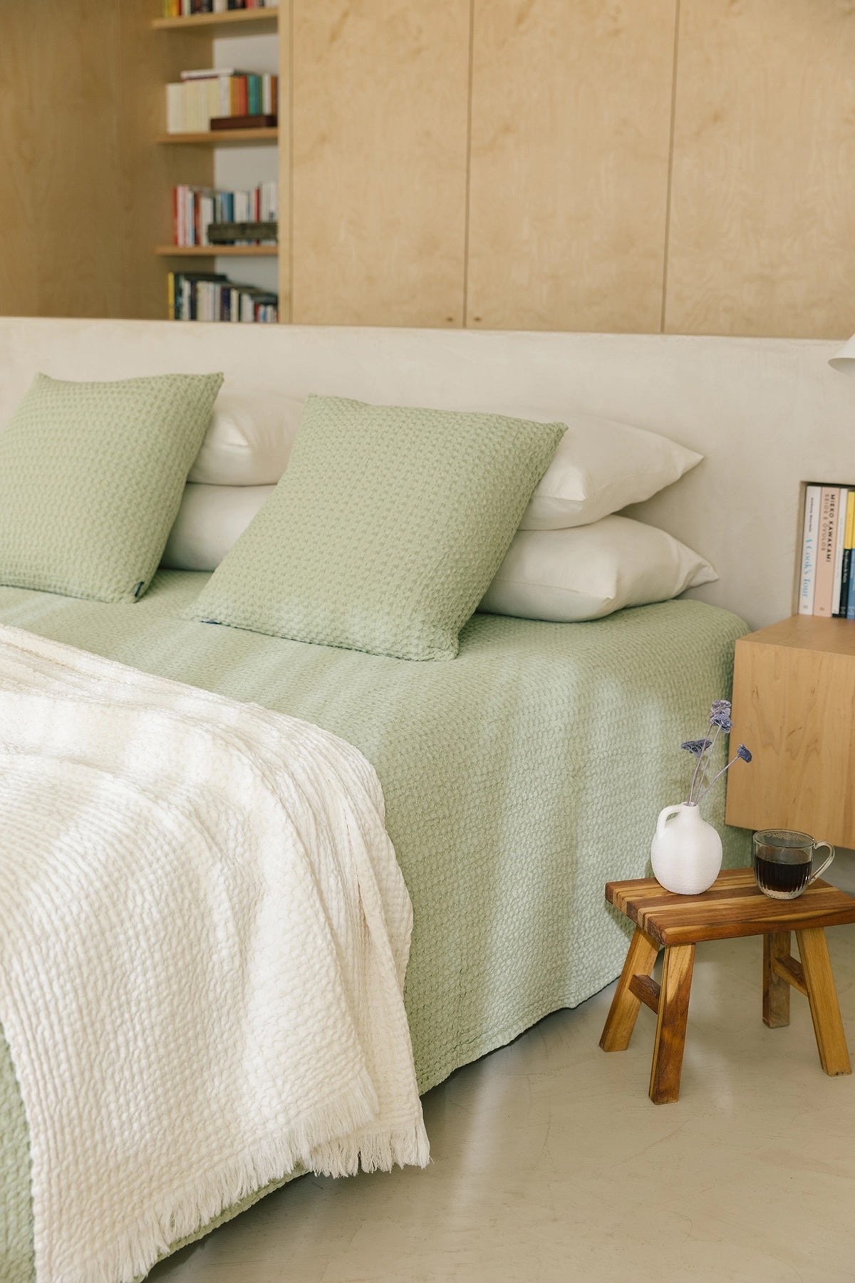 Couvre-lits Favo Santa Luzia vert kaki