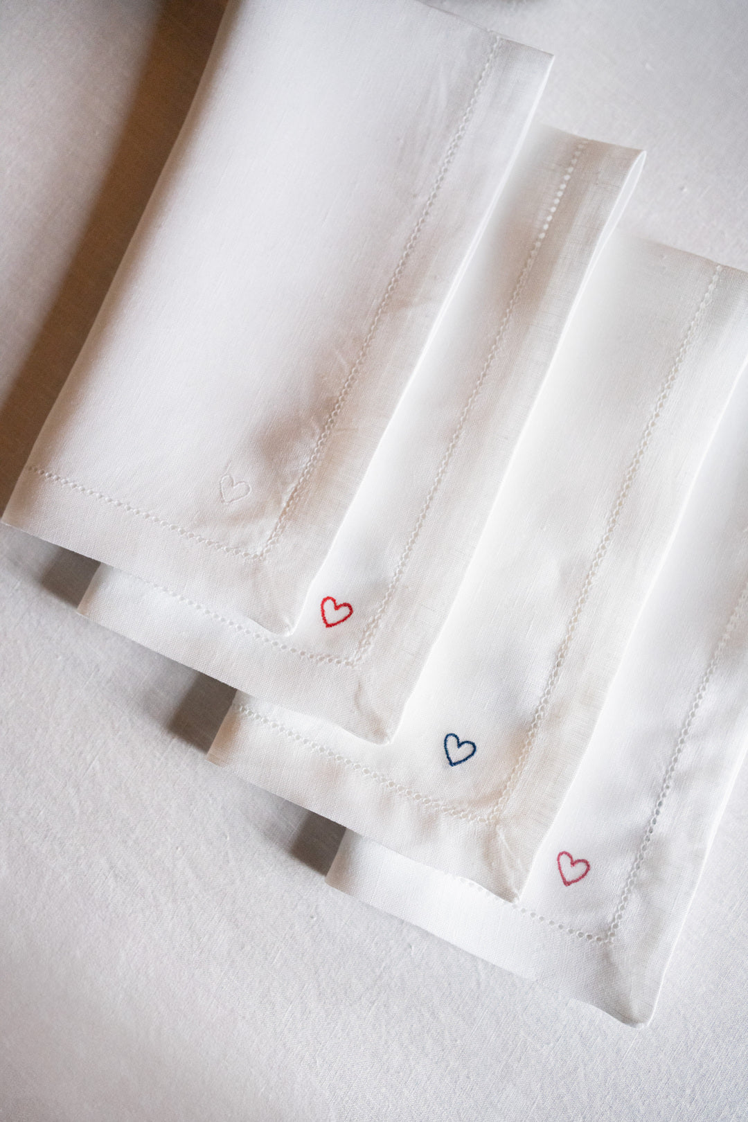 Servilletas Mafra con bordado de corazón