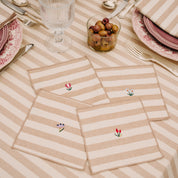 Servilletas Barra con bordados de flores