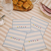 Servilletas Barra con bordados de flores