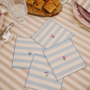 Servilletas Barra con bordados de flores