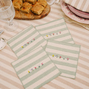 Servilletas Barra con bordados de flores