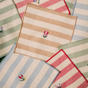 Servilletas Barra con bordados de flores