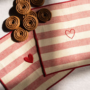 Servilletas Barra con bordado de corazón