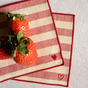 Servilletas Barra con bordado de corazón