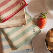 Servilletas Barra con bordado de corazón
