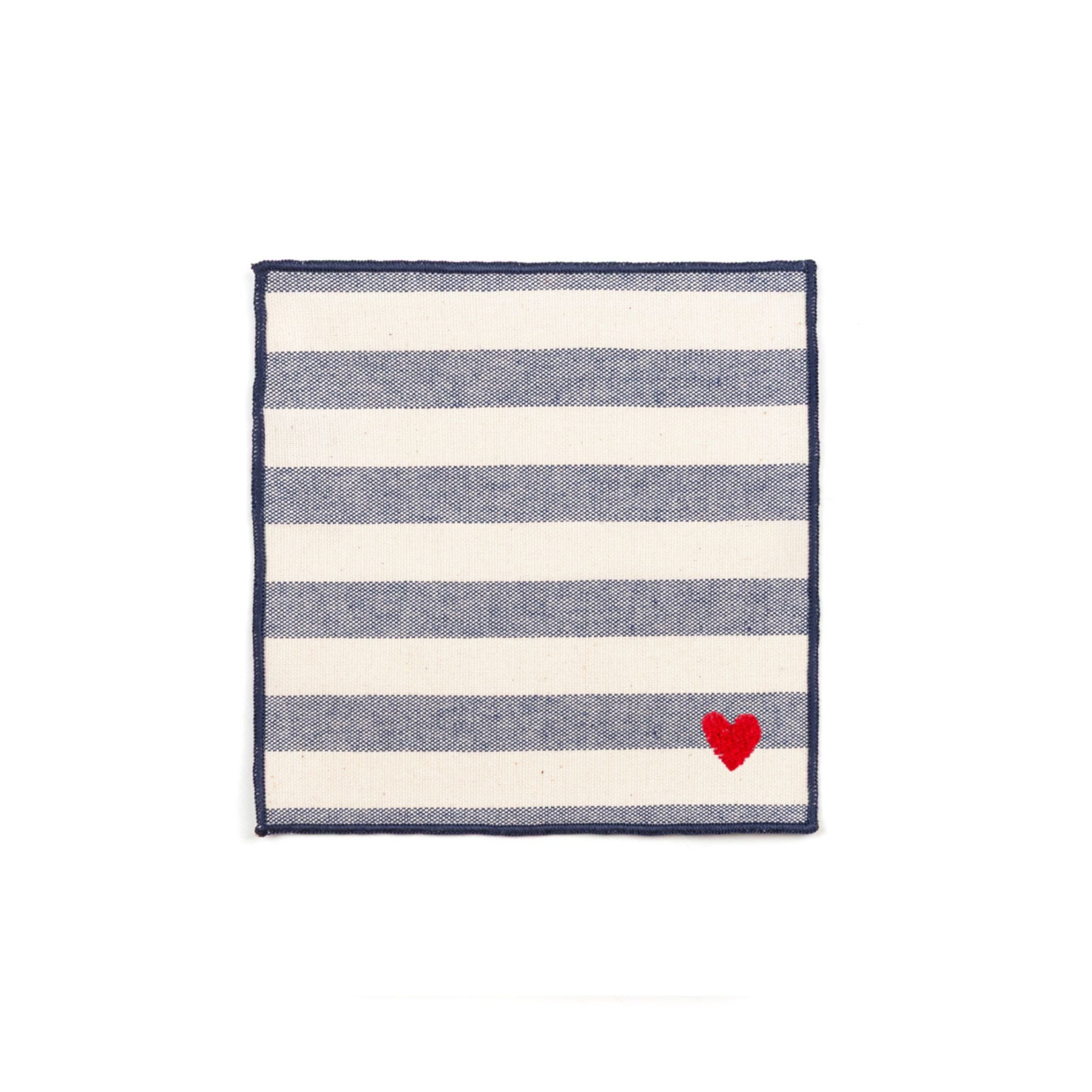 Servilletas Barra con bordado de corazón