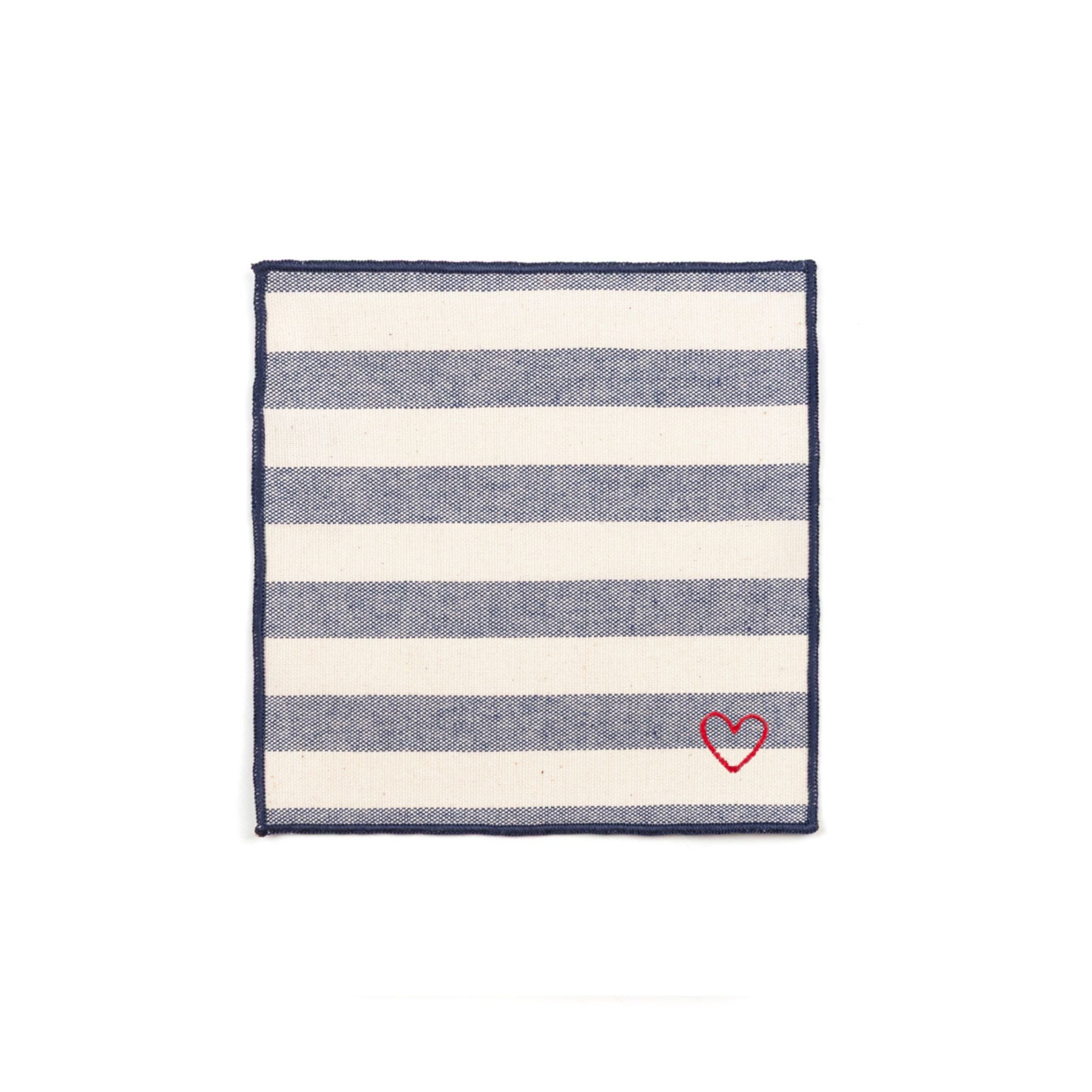 Servilletas Barra con bordado de corazón