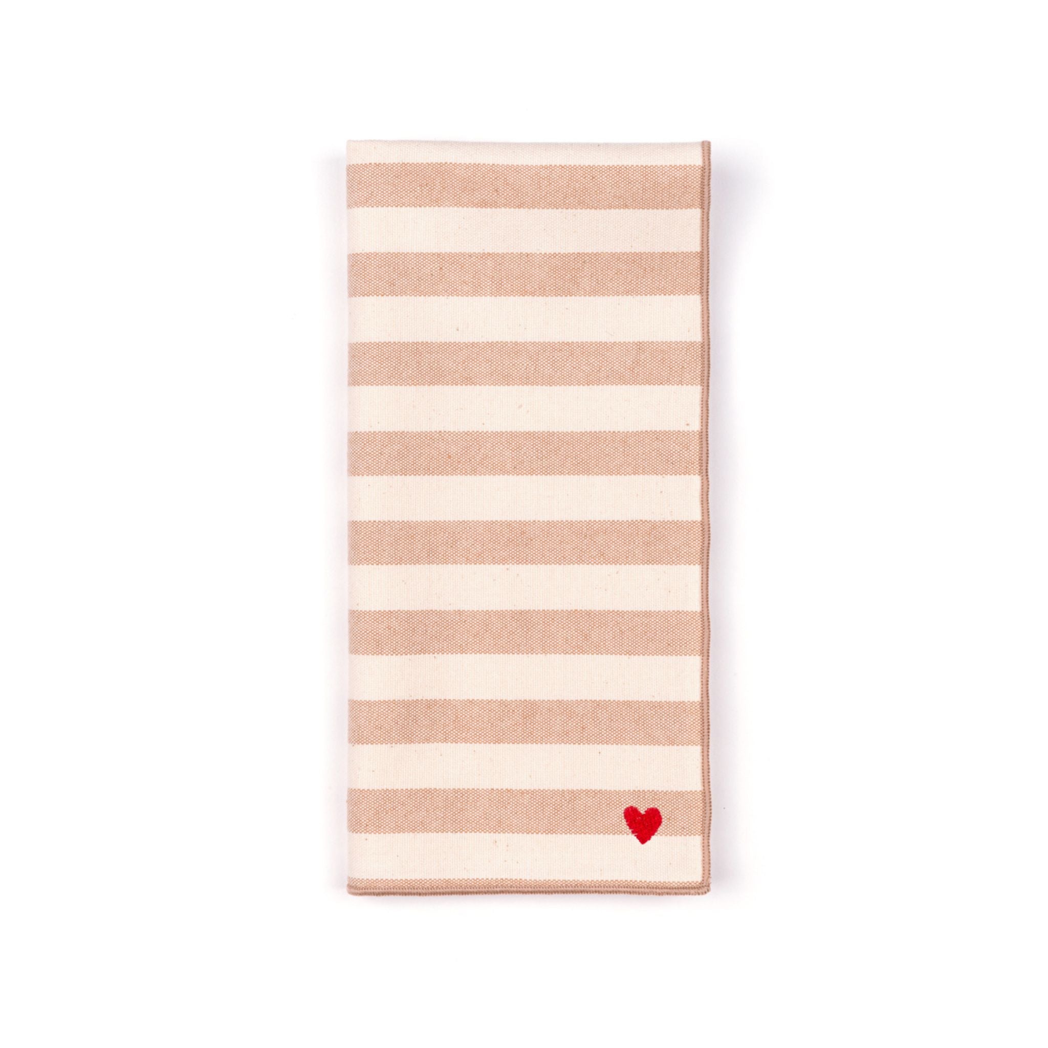 Servilletas Barra con bordado de corazón