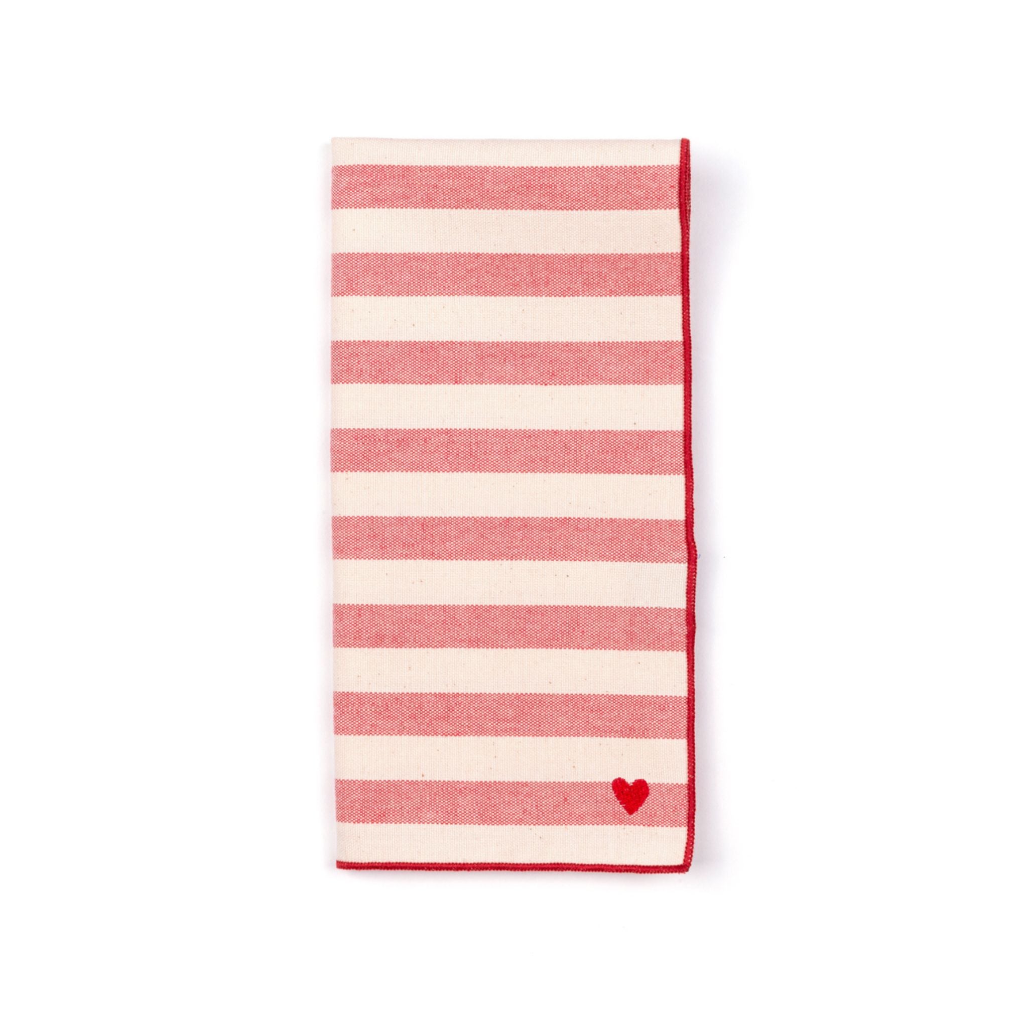 Servilletas Barra con bordado de corazón