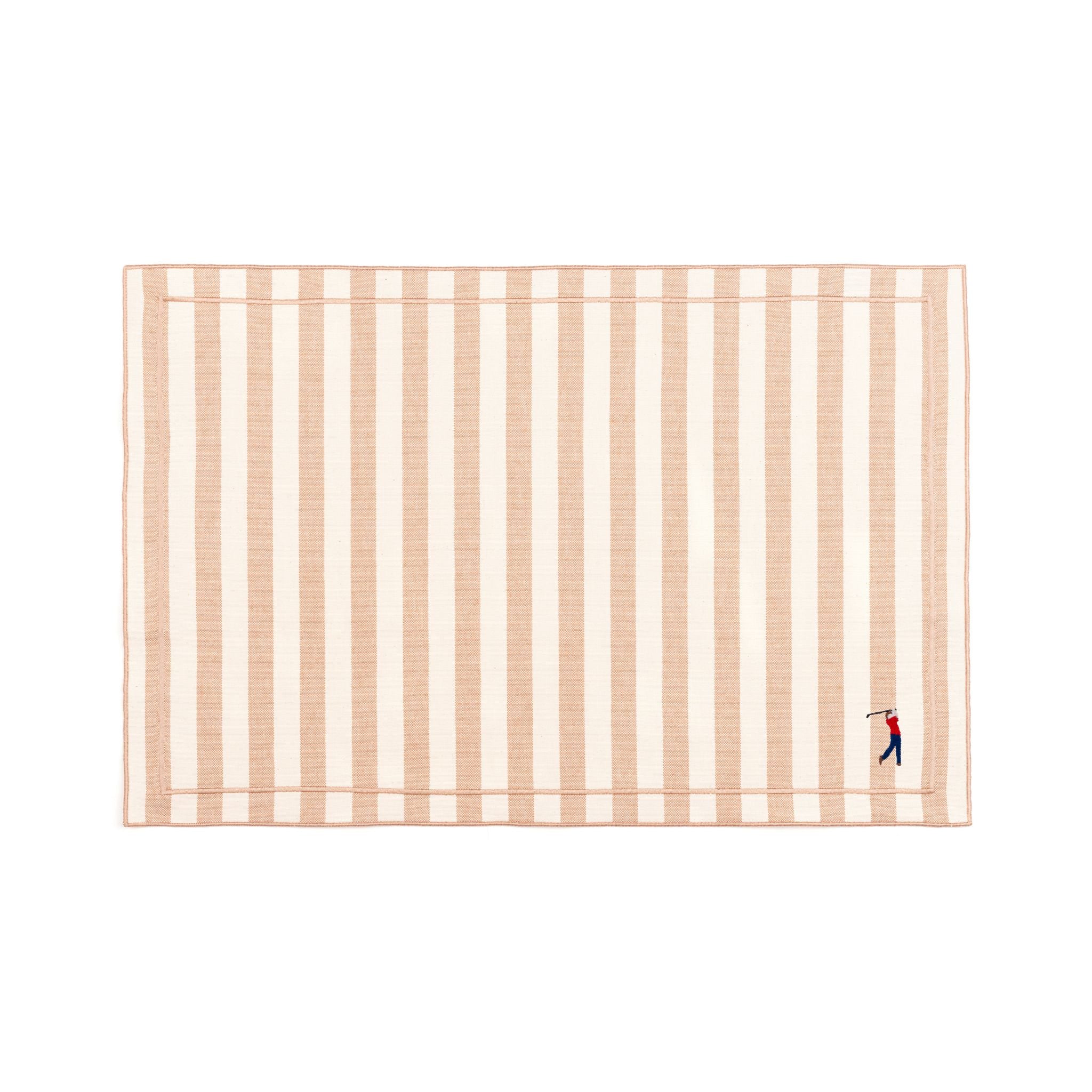 Barra cotton table linen with embroidered retro sports motifs - Torres Novas