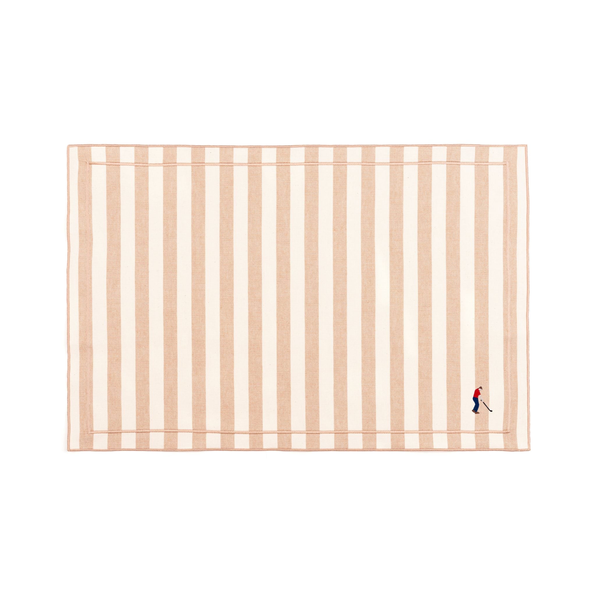 Barra cotton table linen with embroidered retro sports motifs - Torres Novas