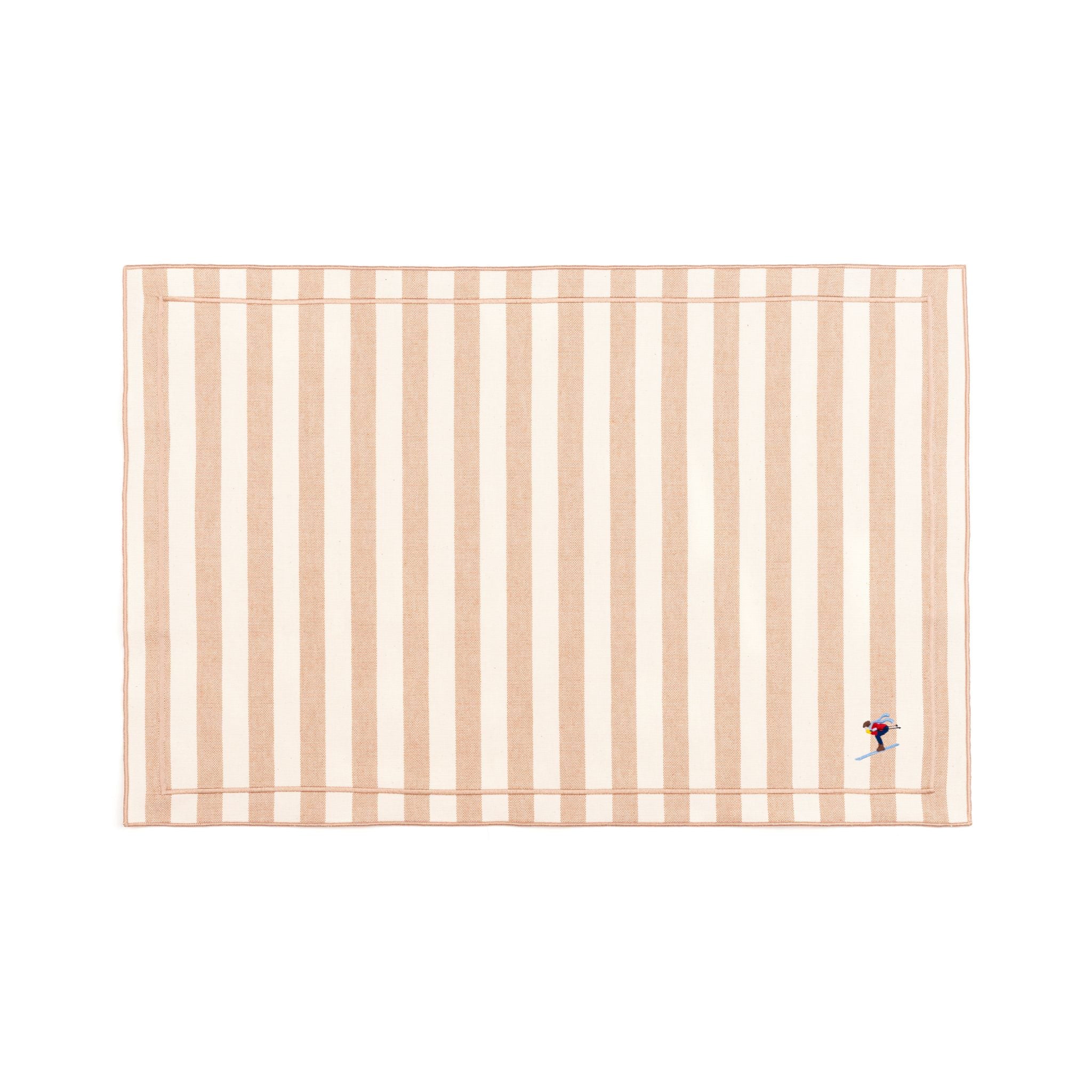Barra cotton table linen with embroidered retro sports motifs - Torres Novas