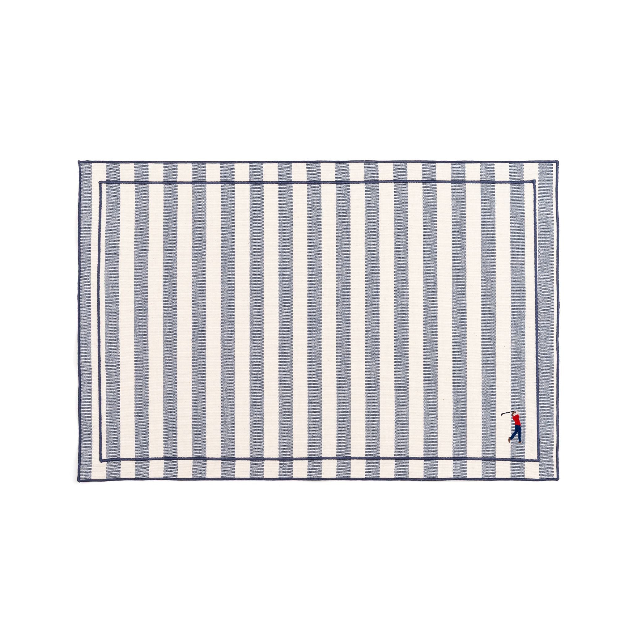 Barra cotton table linen with embroidered retro sports motifs - Torres Novas